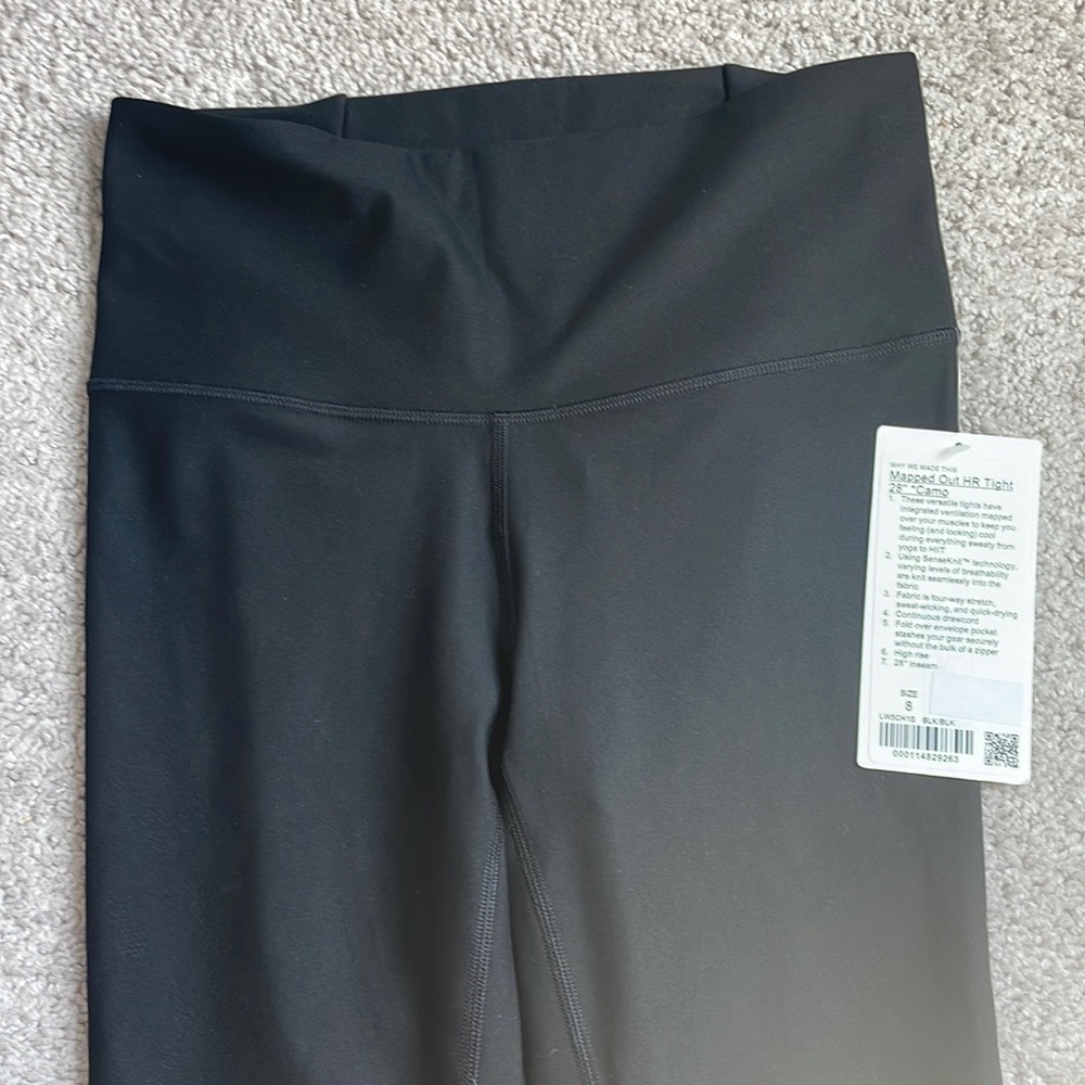 NWT Lululemon size 8 Mapped Out HR Tight 28” camo black